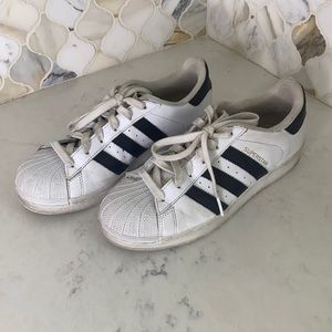 White and Black Adidas Sneakers